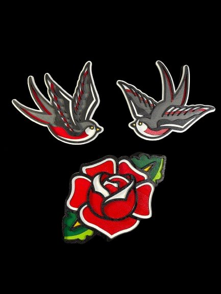 Birds & Rose