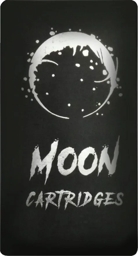 Current Moon Cartridges box with silver print