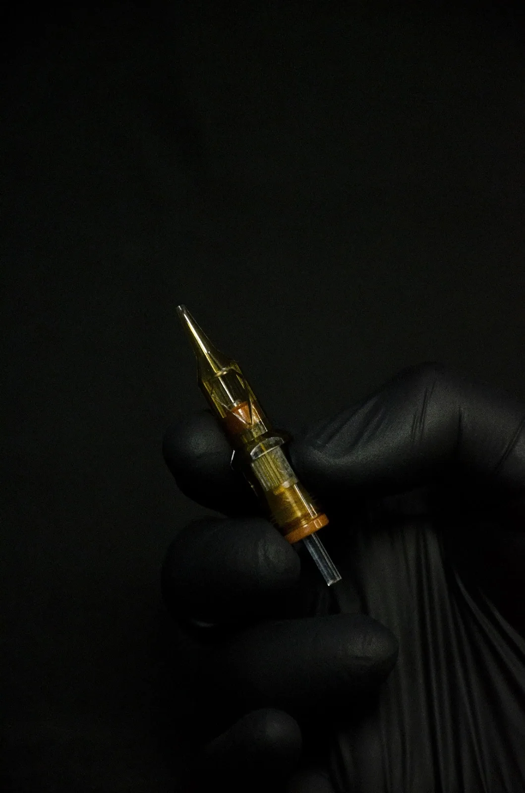 Official photograph of a Moon cartridge held in a black-gloved hand